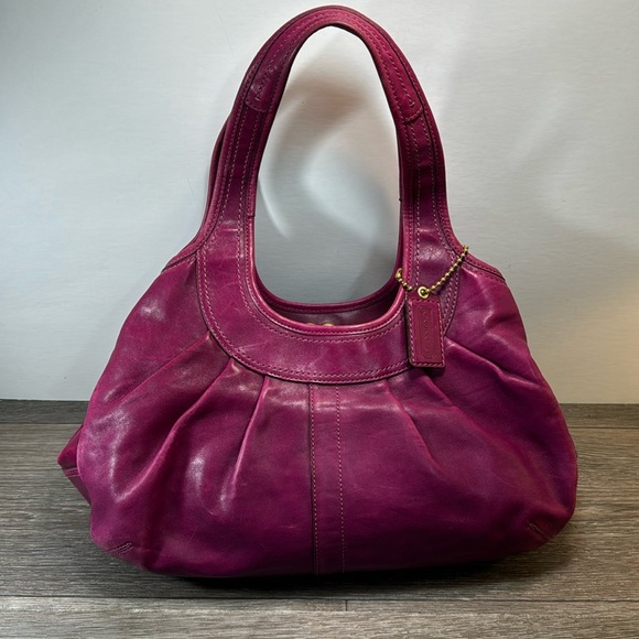 Magenta COACH leather bag 12248 - Picture 1 of 11